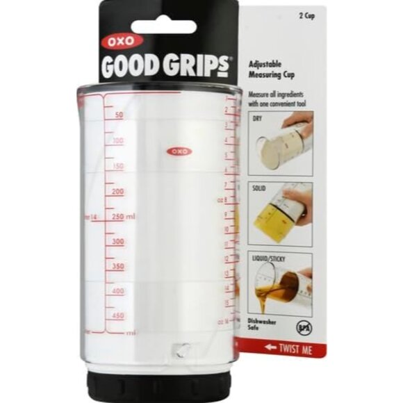 Good Grips 2 Cup Adjustable Measuring Cup - Picture 3 of 16